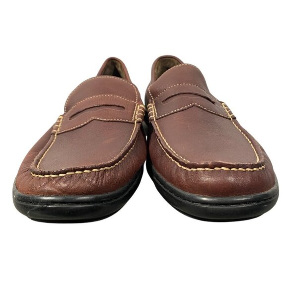 Cole Haan Mens Brown Leather Loafers shoes size 10.5 business pro preppy slip on main image 10